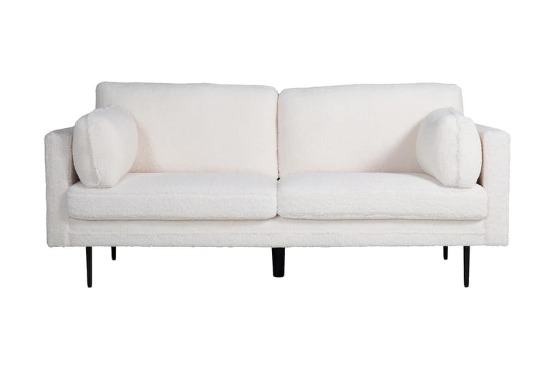 3-sits Arianos soffa, teddymaterial - Vit - 3 sits soffa