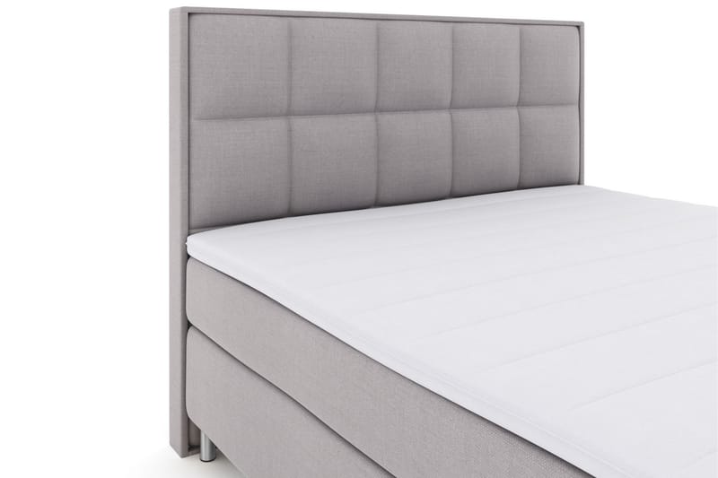 Komplett Sängpaket Choice No 3 210x210 Fast/Medium - Ljusgrå|Metall - Kontinentalsäng - Dubbelsäng - Komplett sängpaket