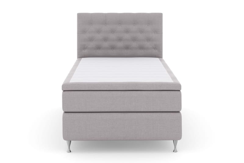Komplett Sängpaket Choice No 6 120x200 Medium Watergel - Ljusgrå|Silver - Kontinentalsäng - Komplett sängpaket