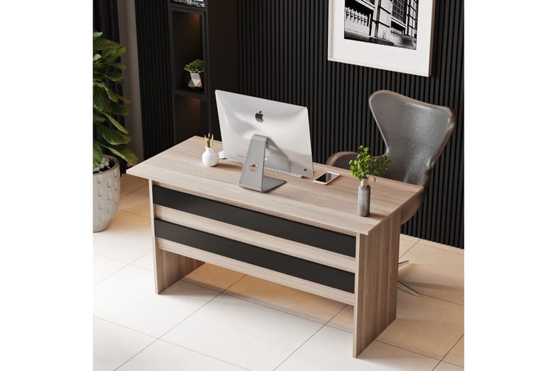 Möbelset Kontor Pheka - Natur/Svart - Möbelset för kontor