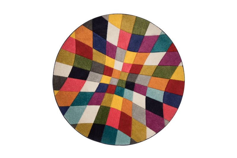 Friezematta Spectrum Rhumba 160 cm Rund Flerfärgad - Flair Rugs - Friezematta - Wiltonmatta