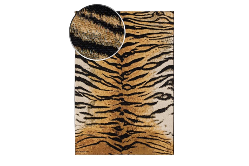 Flatvävd Matta Domani Tiger 200x290 cm - Guld - Flatvävd matta