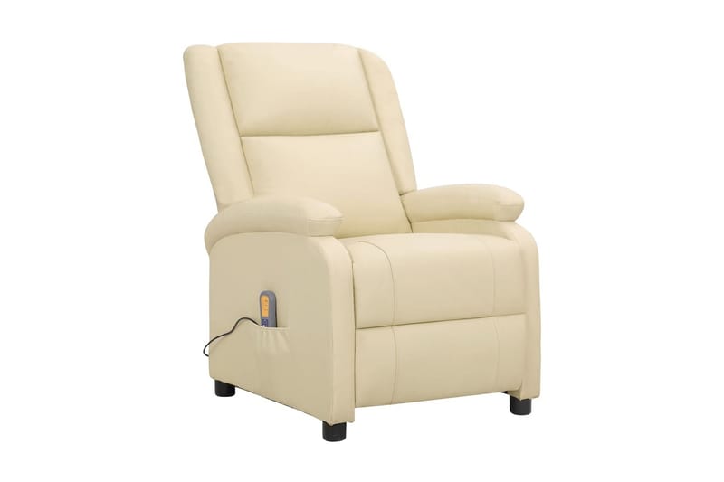 Reclinerfåtölj gräddvit äkta läder - Biofåtölj & reclinerfåtölj