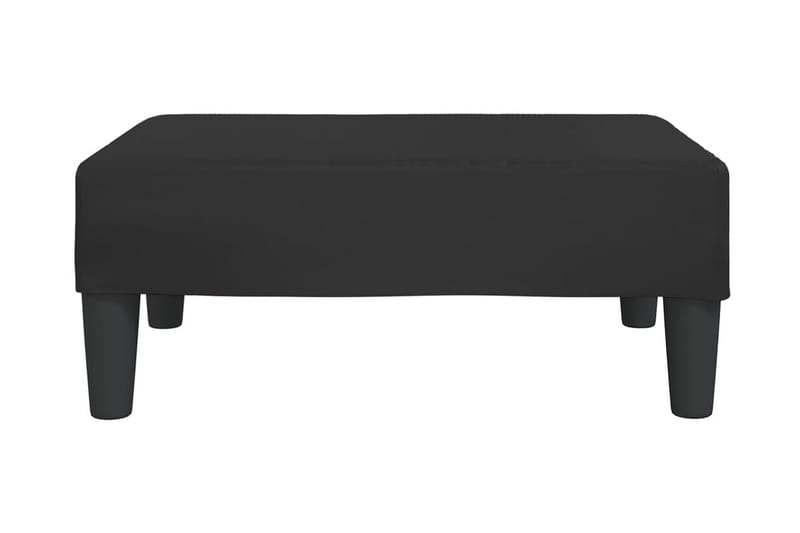 Fotpall svart 78x56x32 cm konstläder - Svart - Fotpallar