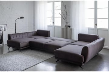 Bäddsoffa Dubbelschäslong Kazuma - Orange - Möbler - Soffa - Bäddsoffa - Bäddsoffa längsbäddad