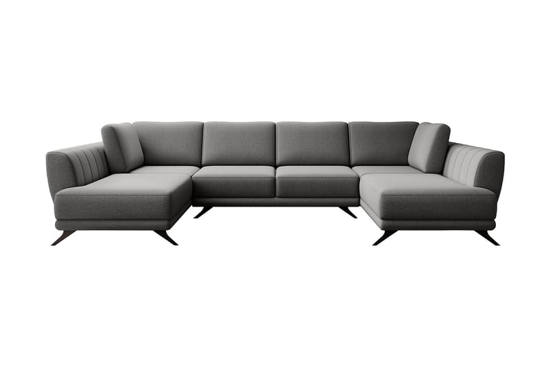 Bäddsoffa Dubbelschäslong Kazuma - Grå - Möbler - Soffa - Bäddsoffa - Bäddsoffa längsbäddad