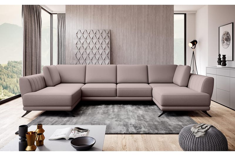 Bäddsoffa Dubbelschäslong Kazuma - Beige - Möbler - Soffa - Bäddsoffa - Bäddsoffa längsbäddad