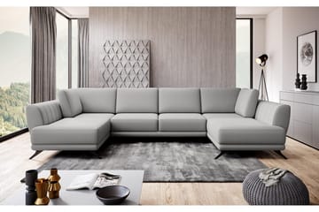 Bäddsoffa Dubbelschäslong Kazuma - Ljusgrå - Möbler - Soffa - Bäddsoffa - Bäddsoffa längsbäddad