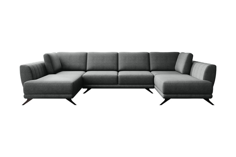 Bäddsoffa Dubbelschäslong Kazuma - Grå - Möbler - Soffa - Bäddsoffa - Bäddsoffa längsbäddad
