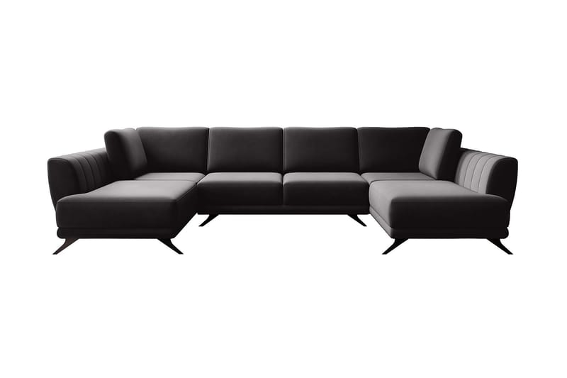 Bäddsoffa Dubbelschäslong Kazuma - Mörkbrun - Möbler - Soffa - Bäddsoffa - Bäddsoffa längsbäddad