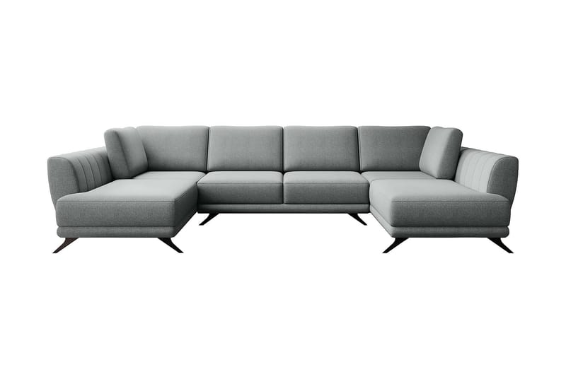 Bäddsoffa Dubbelschäslong Kazuma - Ljusgrå - Möbler - Soffa - Bäddsoffa - Bäddsoffa längsbäddad