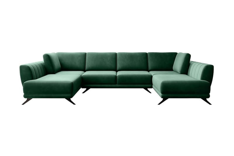 Bäddsoffa Dubbelschäslong Kazuma - Grön - Möbler - Soffa - Bäddsoffa - Bäddsoffa längsbäddad