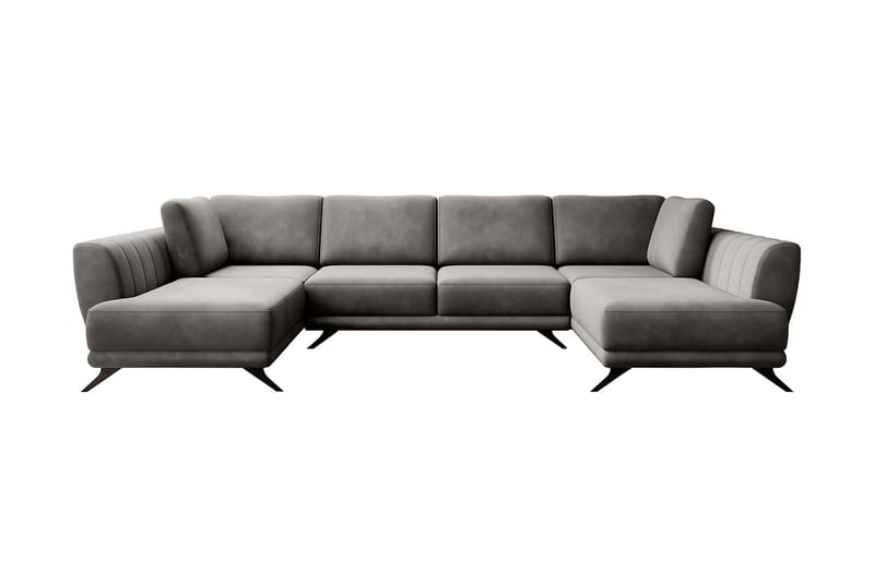 Bäddsoffa Dubbelschäslong Kazuma - Grå - Möbler - Soffa - Bäddsoffa - Bäddsoffa längsbäddad