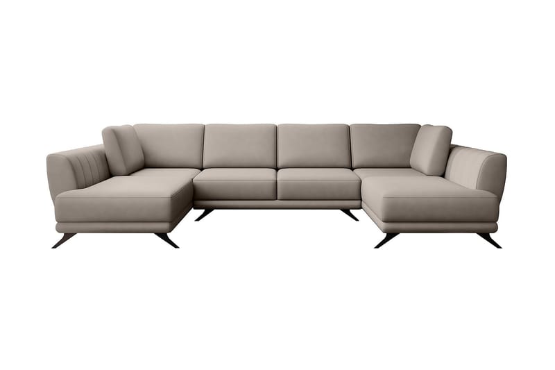 Bäddsoffa Dubbelschäslong Kazuma - Ljusbeige - Möbler - Soffa - Bäddsoffa - Bäddsoffa längsbäddad