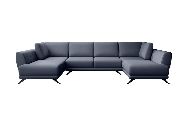 Bäddsoffa Dubbelschäslong Kazuma - Grå - Möbler - Soffa - Bäddsoffa - Bäddsoffa längsbäddad