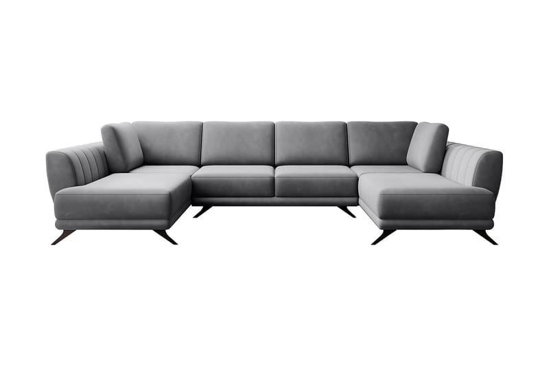 Bäddsoffa Dubbelschäslong Kazuma - Grå - Möbler - Soffa - Bäddsoffa - Bäddsoffa längsbäddad
