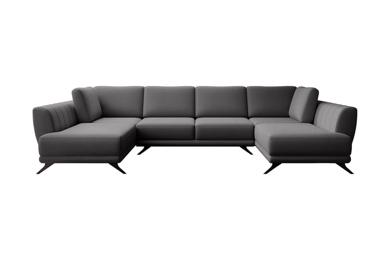 Bäddsoffa Dubbelschäslong Kazuma - Grå - Möbler - Soffa - Bäddsoffa - Bäddsoffa längsbäddad