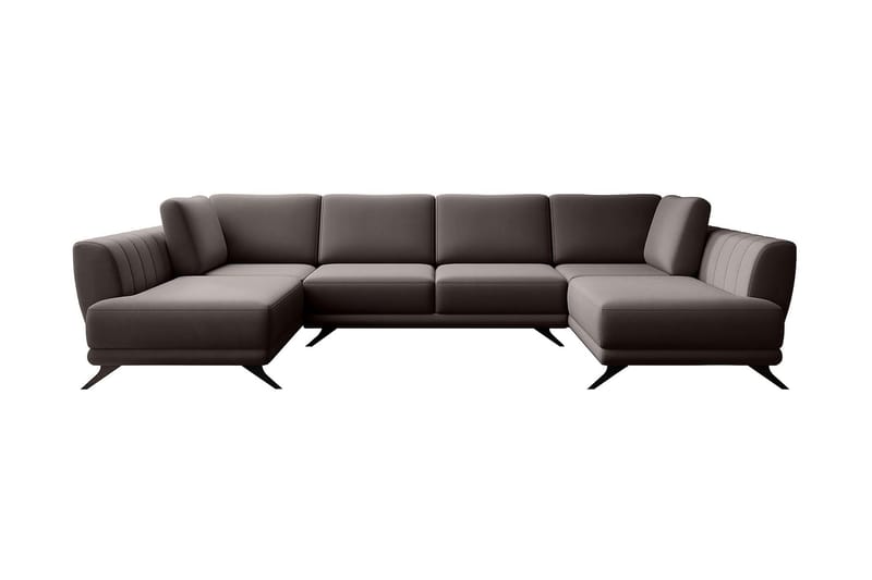 Bäddsoffa Dubbelschäslong Kazuma - Brun - Möbler - Soffa - Bäddsoffa - Bäddsoffa längsbäddad