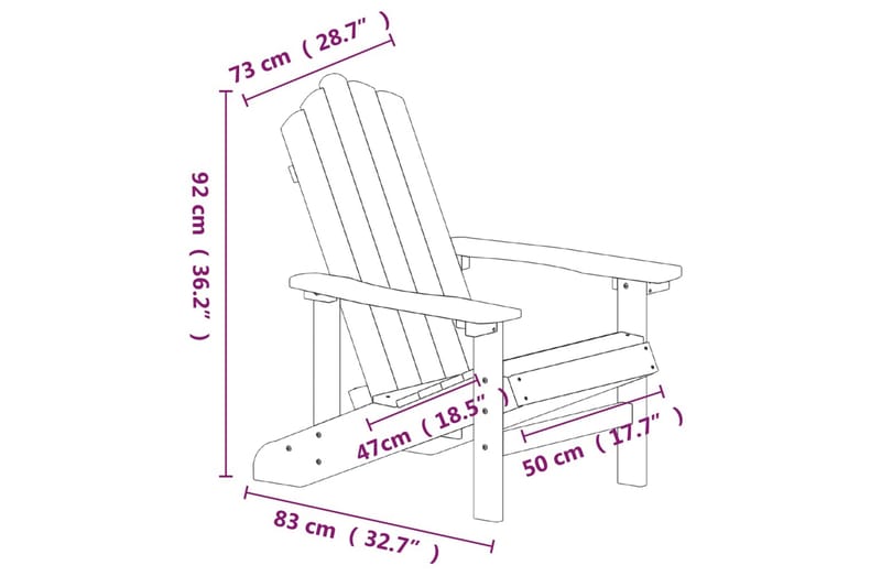 Däckstol för trädgården med bord HDPE aquablå - Blå - Däckstol