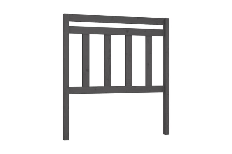 Sänggavel grå 81x4x100 cm massiv furu - Grå - Sänggavel