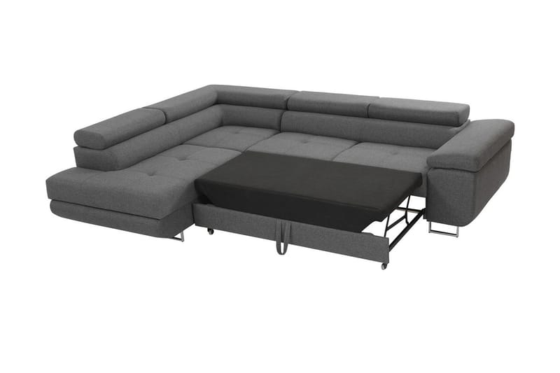 Bäddsoffa med schäslong - Brun - Möbler - Soffa - Bäddsoffa - Bäddsoffa längsbäddad