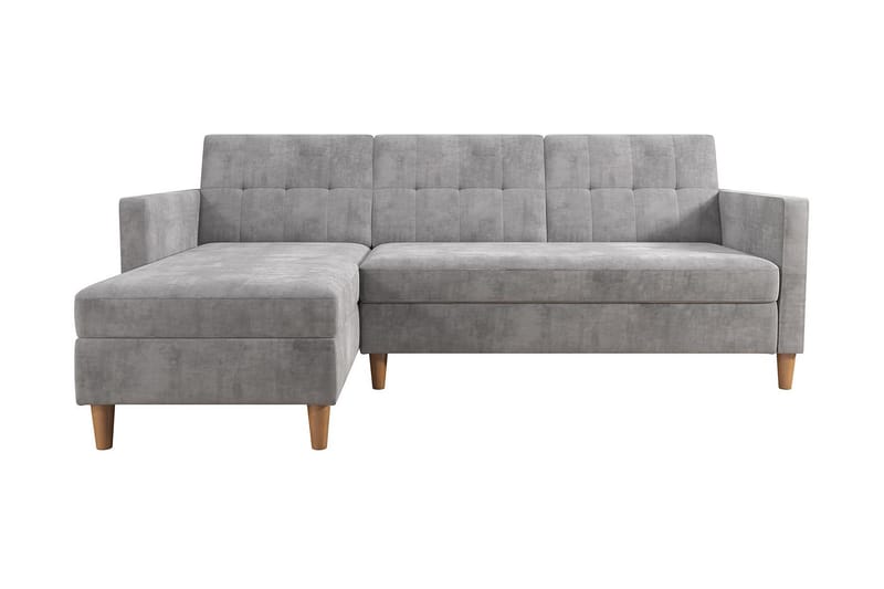 Bäddsoffa Hartford - Ljusgrå - Möbler - Soffa - Bäddsoffa - Bäddsoffa längsbäddad