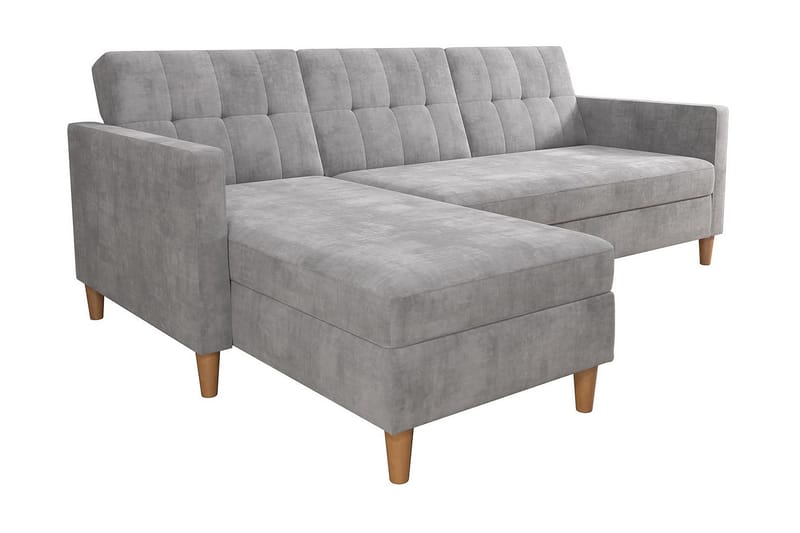 Bäddsoffa Hartford - Ljusgrå - Möbler - Soffa - Bäddsoffa - Bäddsoffa längsbäddad