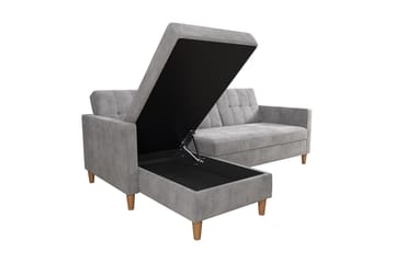 Bäddsoffa Hartford - Ljusgrå - Möbler - Soffa - Bäddsoffa - Bäddsoffa längsbäddad