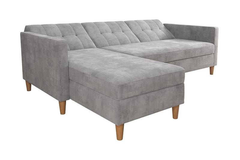 Bäddsoffa Hartford - Ljusgrå - Möbler - Soffa - Bäddsoffa - Bäddsoffa längsbäddad