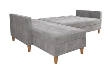 Bäddsoffa Hartford - Ljusgrå - Möbler - Soffa - Bäddsoffa - Bäddsoffa längsbäddad