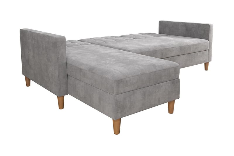 Bäddsoffa Hartford - Ljusgrå - Möbler - Soffa - Bäddsoffa - Bäddsoffa längsbäddad