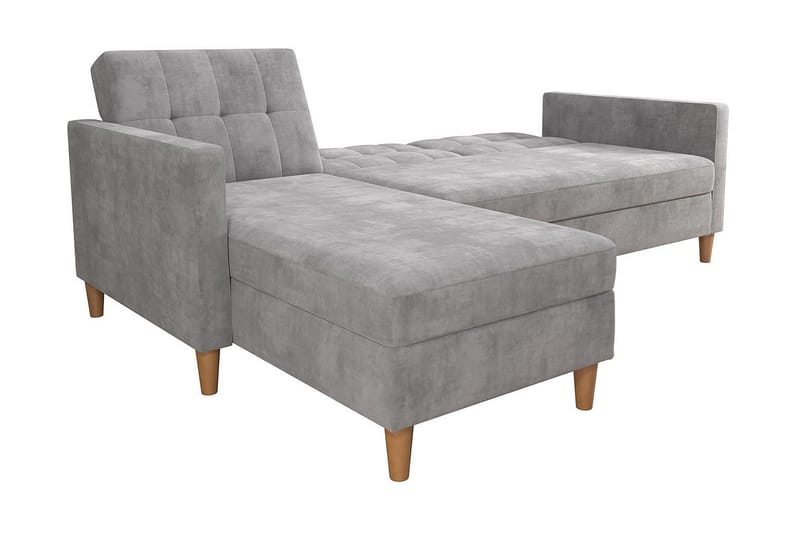 Bäddsoffa Hartford - Ljusgrå - Möbler - Soffa - Bäddsoffa - Bäddsoffa längsbäddad