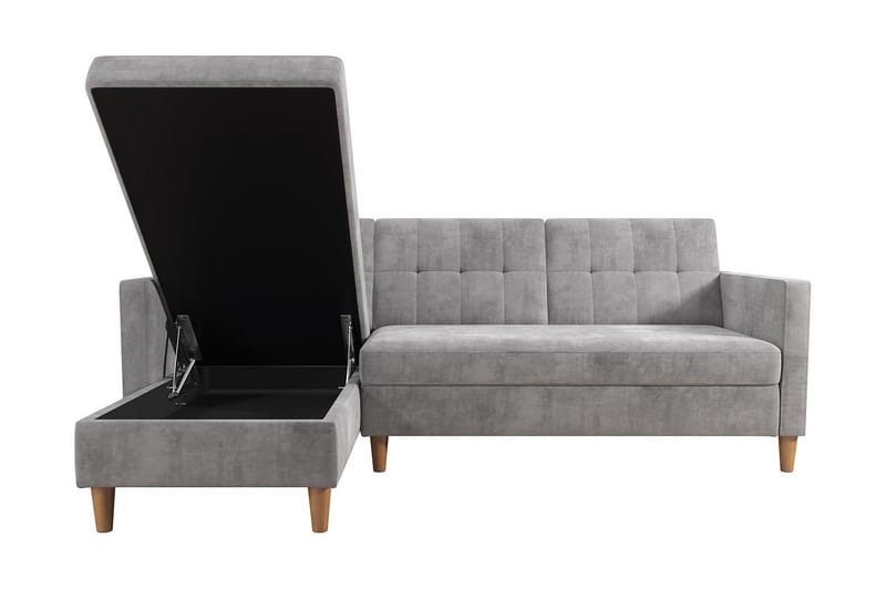 Bäddsoffa Hartford - Ljusgrå - Möbler - Soffa - Bäddsoffa - Bäddsoffa längsbäddad