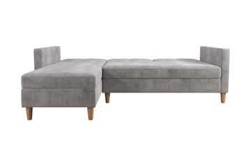 Bäddsoffa Hartford - Ljusgrå - Möbler - Soffa - Bäddsoffa - Bäddsoffa längsbäddad
