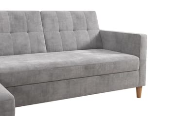 Bäddsoffa Hartford - Ljusgrå - Möbler - Soffa - Bäddsoffa - Bäddsoffa längsbäddad