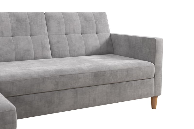 Bäddsoffa Hartford - Ljusgrå - Möbler - Soffa - Bäddsoffa - Bäddsoffa längsbäddad