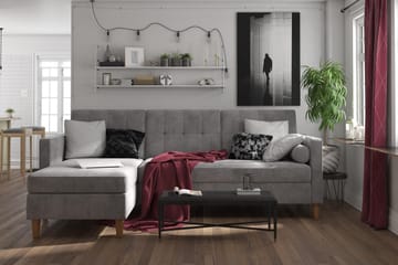 Bäddsoffa Hartford - Ljusgrå - Möbler - Soffa - Bäddsoffa - Bäddsoffa längsbäddad