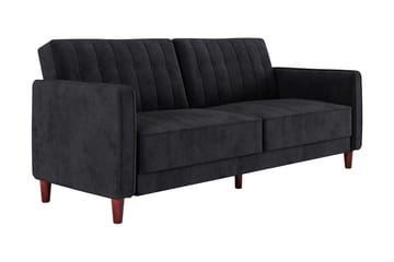 Bäddsoffa Pin Tufted - Svart - Möbler - Soffa - Bäddsoffa - Bäddsoffa längsbäddad