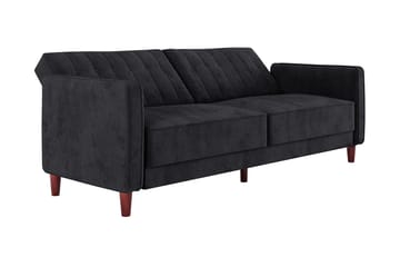 Bäddsoffa Pin Tufted - Svart - Möbler - Soffa - Bäddsoffa - Bäddsoffa längsbäddad