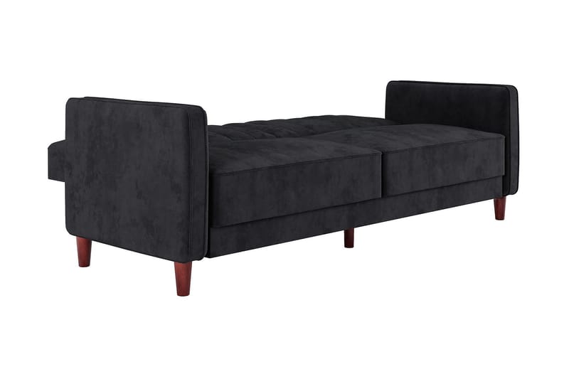 Bäddsoffa Pin Tufted - Svart - Möbler - Soffa - Bäddsoffa - Bäddsoffa längsbäddad