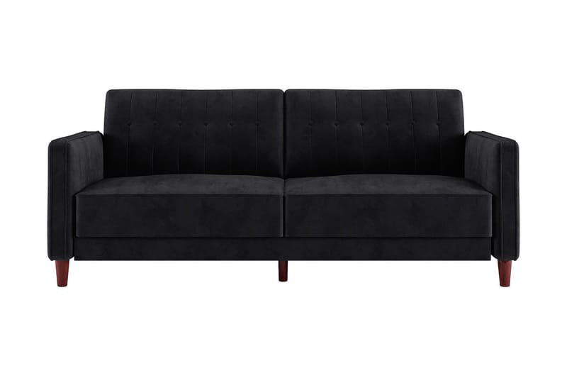 Bäddsoffa Pin Tufted - Svart - Möbler - Soffa - Bäddsoffa - Bäddsoffa längsbäddad
