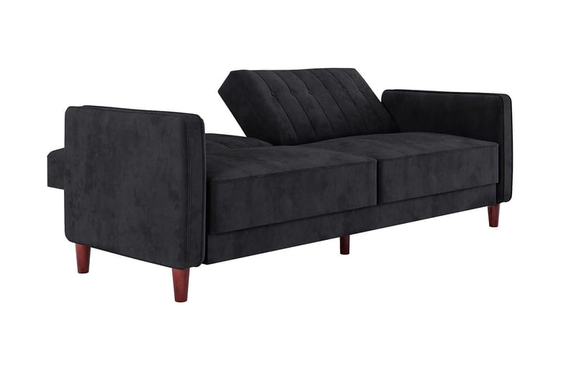 Bäddsoffa Pin Tufted - Svart - Möbler - Soffa - Bäddsoffa - Bäddsoffa längsbäddad