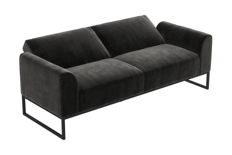Bäddsoffa Adley - Svart - Möbler - Soffa - Bäddsoffa - Bäddsoffa längsbäddad