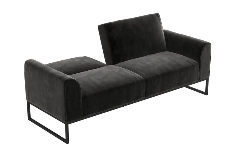 Bäddsoffa Adley - Svart - Möbler - Soffa - Bäddsoffa - Bäddsoffa längsbäddad