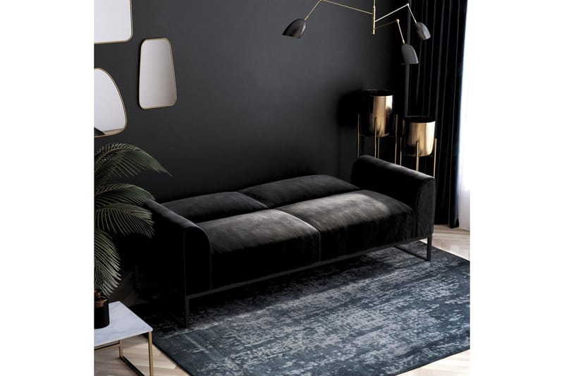 Bäddsoffa Adley - Svart - Möbler - Soffa - Bäddsoffa - Bäddsoffa längsbäddad
