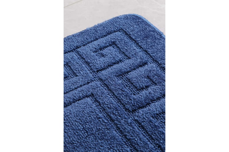 Badrumsmatta Panwar 60x100 cm Rektangulär - Mörkblå - Badrumstextil - Badrumsmatta