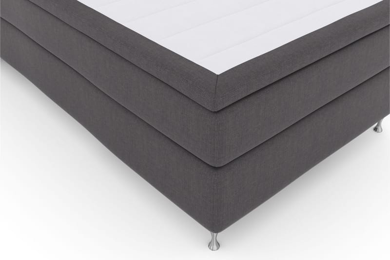 Komplett Sängpaket Choice No 6 120x200 Medium Watergel - Mörkgrå|Silver - Kontinentalsäng - Komplett sängpaket