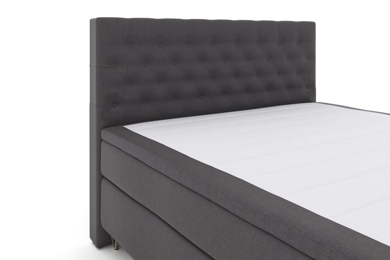 Komplett Sängpaket Choice No 4 180x200 Fast - Mörkgrå|Metall V-form - Kontinentalsäng - Dubbelsäng - Komplett sängpaket