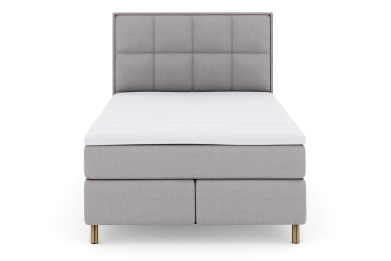 Komplett Sängpaket Choice No 3 140x200 Fast - Ljusgrå|Koppar - Kontinentalsäng - Komplett sängpaket