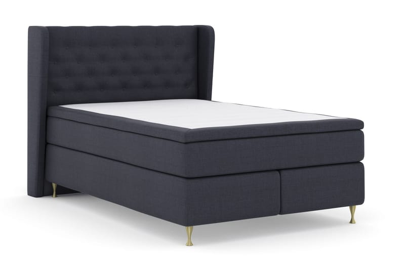 Komplett Sängpaket Choice No 4 140x200 Medium - Blå|Guld - Kontinentalsäng - Komplett sängpaket